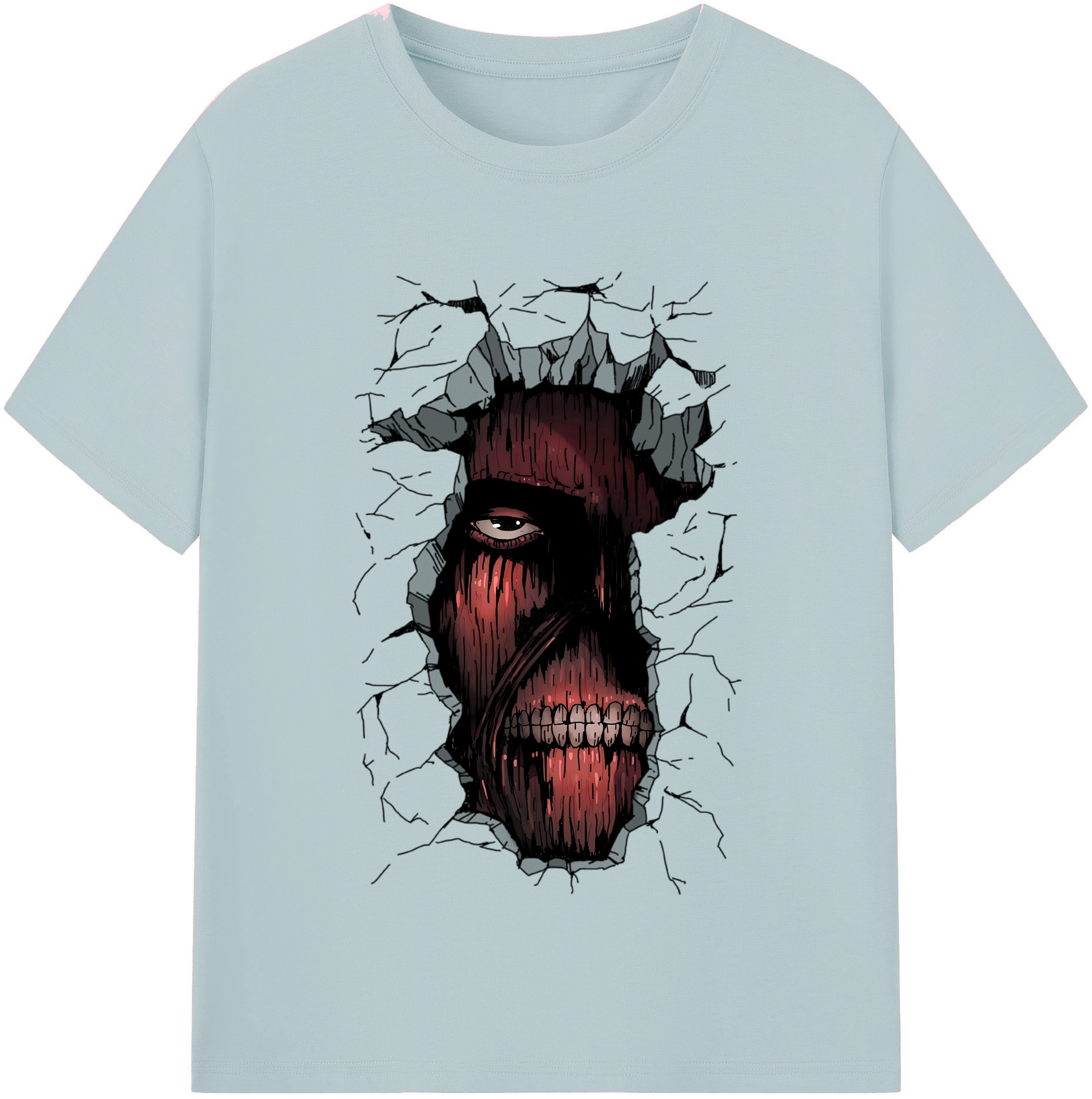 （画像用） 進撃の巨人 Attack on Titan 綿100％半袖Tシャツ（フロントプリント）